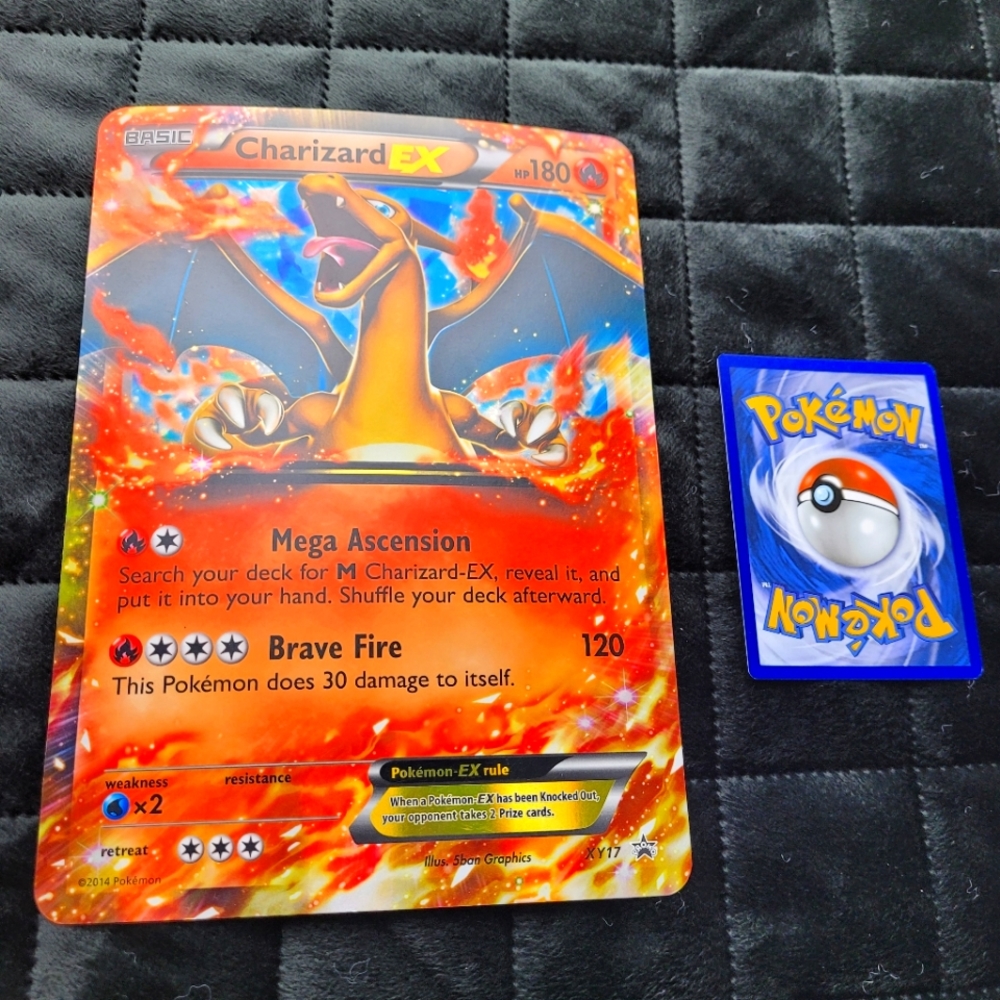 Pokemon Charizard EX Jumbo Oversized Mega Card XY17 Black Star Promo